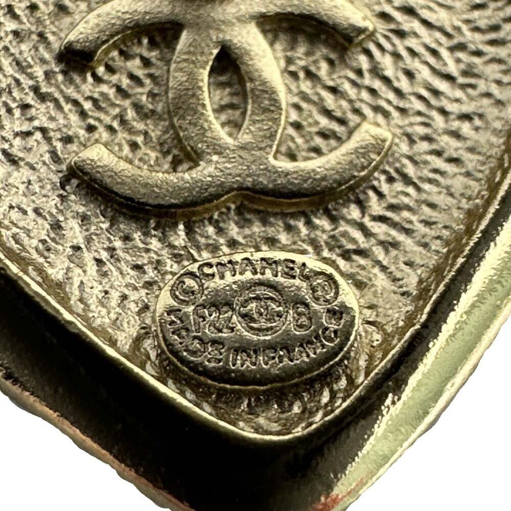 Chanel Cc Logo Heart Earrings Metal #256808C10B - Picture 9 of 9